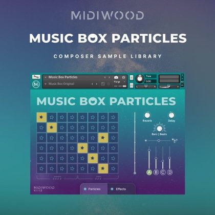 Music Box Particles Product Poster